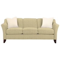 Stationary Sofa with Flared Arms