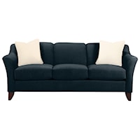 Stationary Sofa with Flared Arms