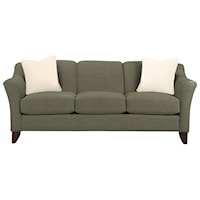 Stationary Sofa with Flared Arms