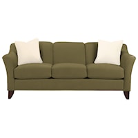 Stationary Sofa with Flared Arms