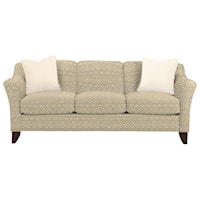 Stationary Sofa with Flared Arms