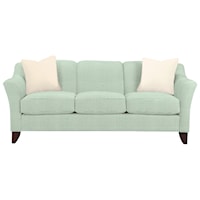 Stationary Sofa with Flared Arms