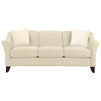 Stationary Sofa with Flared Arms