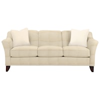 Stationary Sofa with Flared Arms