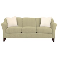 Stationary Sofa with Flared Arms