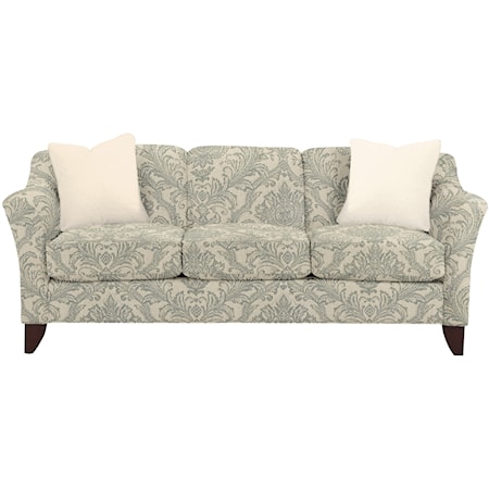 Stationary Sofa with Flared Arms