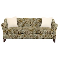 Stationary Sofa with Flared Arms