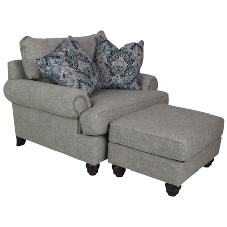 Chair & Half with Ottoman