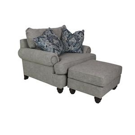 Chair & Half with Ottoman