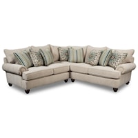 Traditional 4-Seat Sectional Sofa