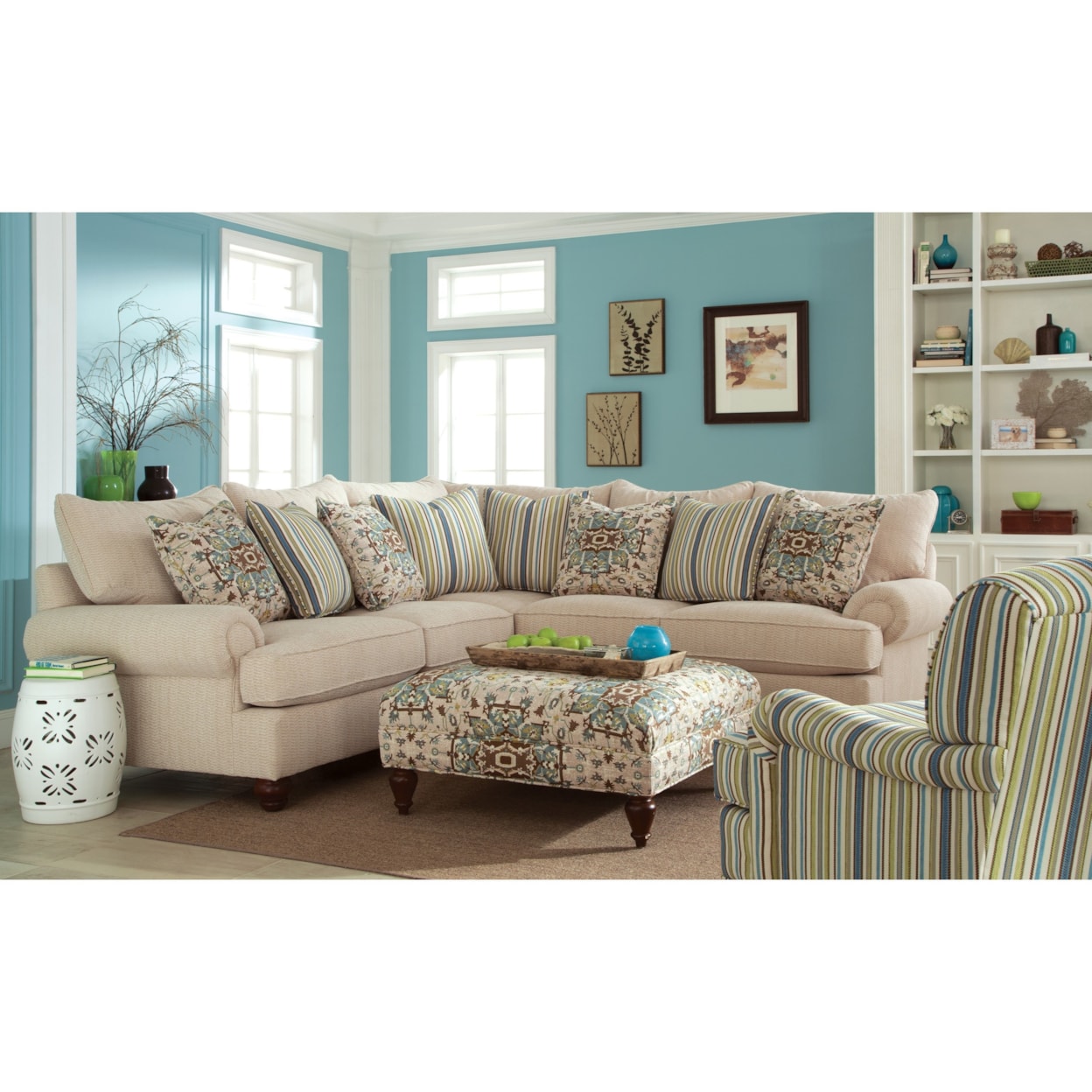 Craftmaster 797050BD 4-Seat Sectional Sofa