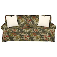 Cottage Style Slipcover Sleeper Sofa with Skirted Base and Innerspring Mattress