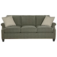 Transitional Sofa with Clipped Corner Shape and Nailhead Trim