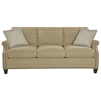 Transitional Sofa with Clipped Corner Shape and Nailhead Trim