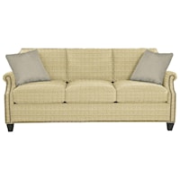 Transitional Sofa with Clipped Corner Shape and Nailhead Trim