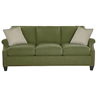 Transitional Sofa with Clipped Corner Shape and Nailhead Trim