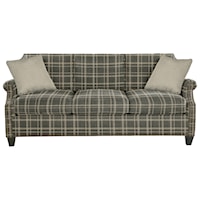 Transitional Sofa with Clipped Corner Shape and Nailhead Trim