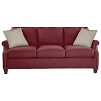 Transitional Sofa with Clipped Corner Shape and Nailhead Trim