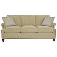 Transitional Sofa with Clipped Corner Shape and Nailhead Trim