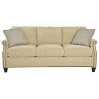 Transitional Sofa with Clipped Corner Shape and Nailhead Trim