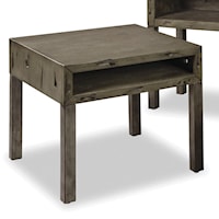 Rustic Weathered Gray End Table