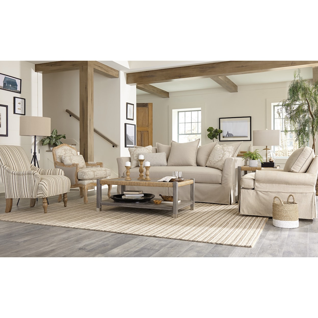 Craftmaster  Bench Seat Sofa with Innerspring Sleeper
