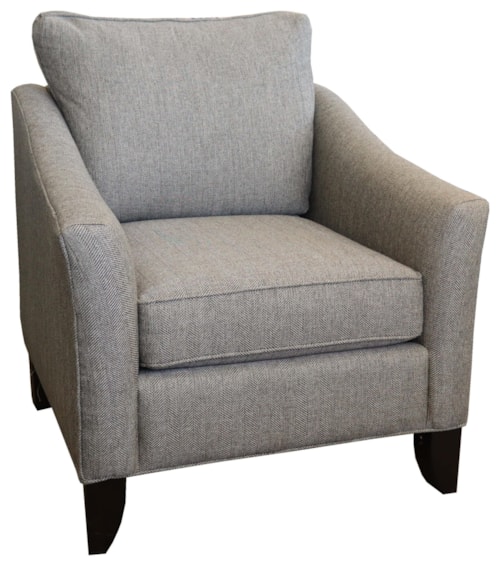 Contemporary Chair with Flair Tapered Arms