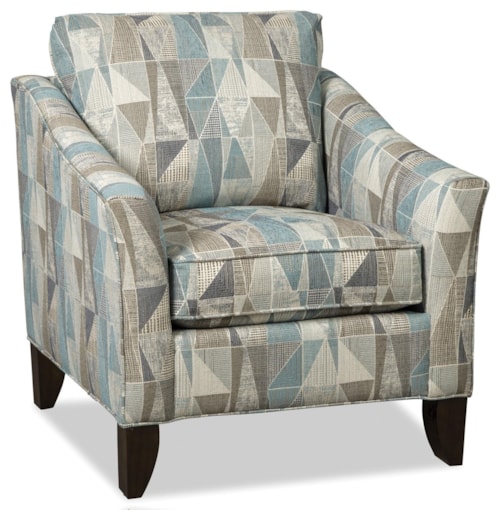 Contemporary Chair with Flair Tapered Arms