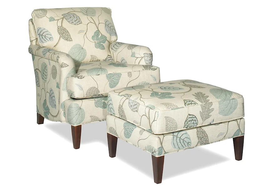 Accent Chairs Chair & Ottoman by Hickorycraft at Malouf Furniture Co.