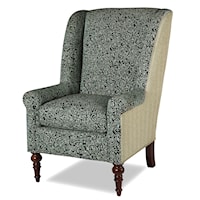 Traditional Chair with Modified Wing Back