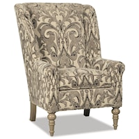 Traditional Chair with Modified Wing Back