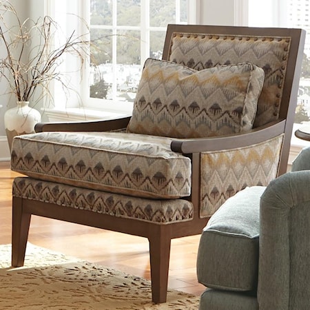 Exposed Wood Accent Chair