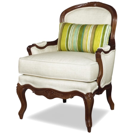 Exposed Wood Accent Chair