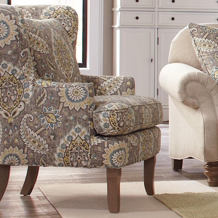 Traditional Upholstered Wing Chair