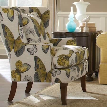 Traditional Upholstered Wing Chair