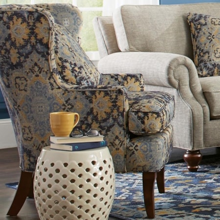 Traditional Upholstered Wing Chair