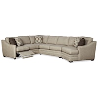 Customizable 3 Piece Sectional Sofa with 1 LAF Reclining Chair