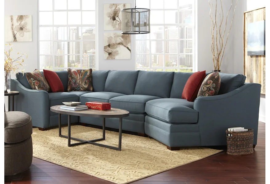 F9 Design Options 4 Pc Custom Built Sectional by Craftmaster at Belfort Furniture