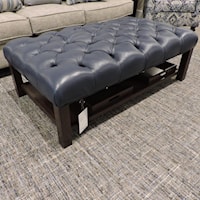 Leather Cocktail Ottoman