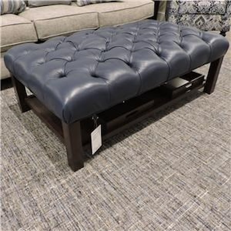 Leather Cocktail Ottoman