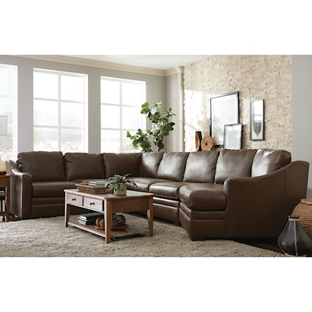 Custom 3 Pc Sectional Sofa w/ Power Recliner