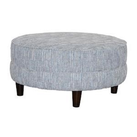 Customizable Small Round Cocktail Ottoman