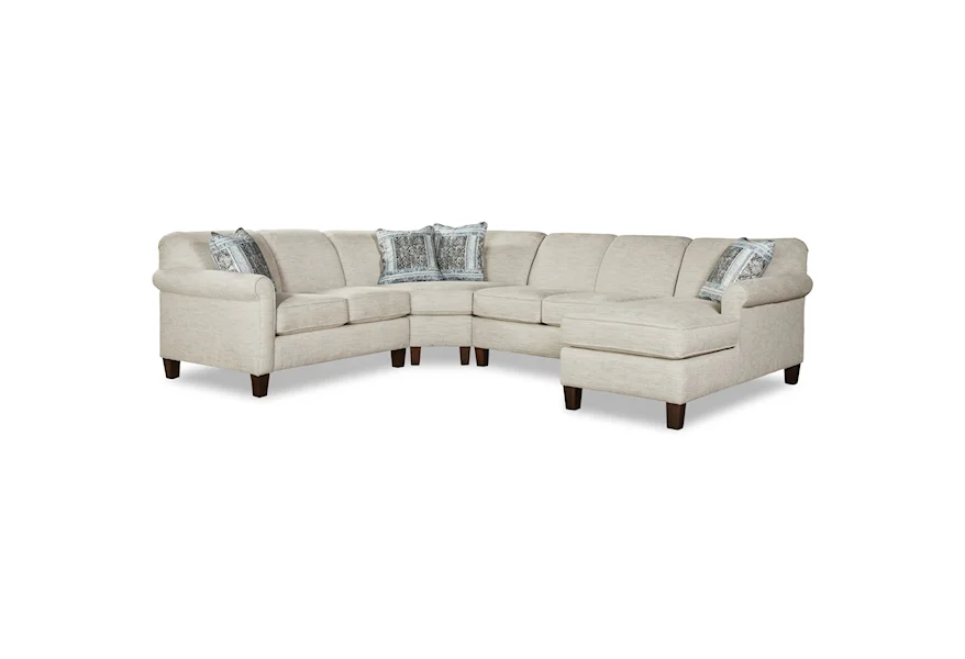 M9 Custom - Design Options 5-Seat Sectional Sofa w/ RAF Chaise Lounge by Craftmaster at Belfort Furniture