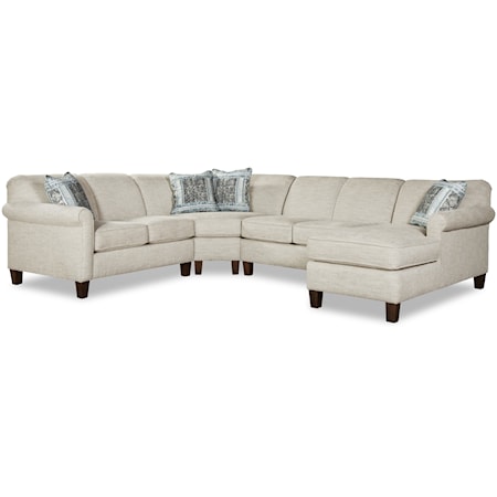 5-Seat Sectional Sofa w/ RAF Chaise Lounge