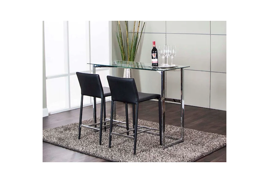 Abbott 3-Piece Counter Height Table and Chair Set by Cramco, Inc at Nassau Furniture and Mattress