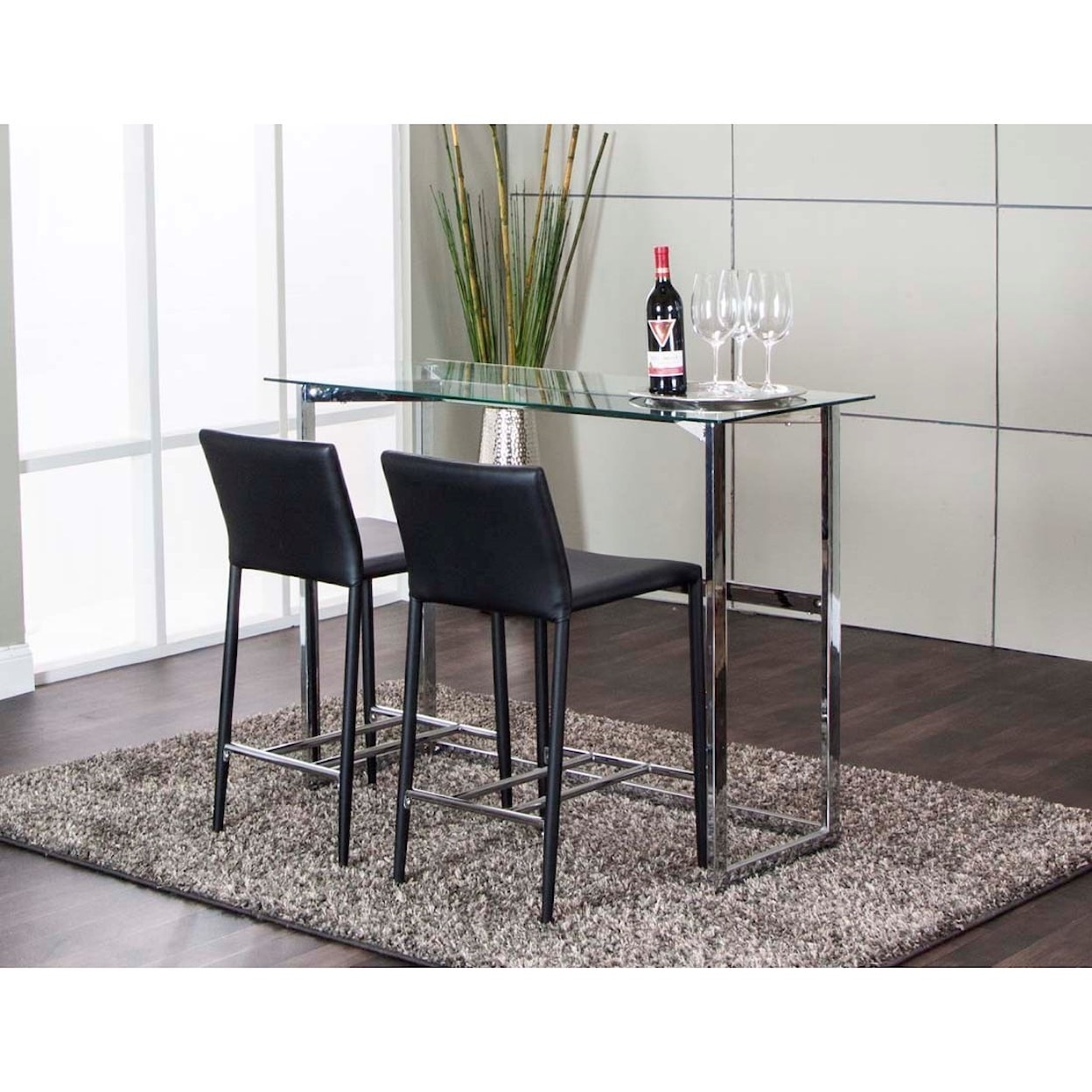 Cramco, Inc Abbott 3-Piece Counter Height Table and Chair Set