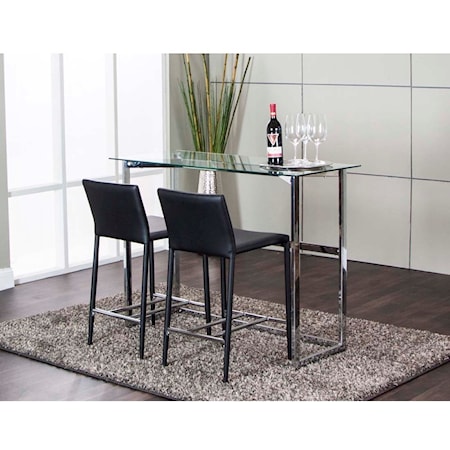 3-Piece Counter Height Table and Chair Set