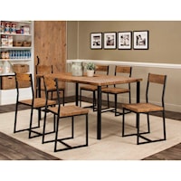Transitional 7-Piece Dining Table and Chair Set