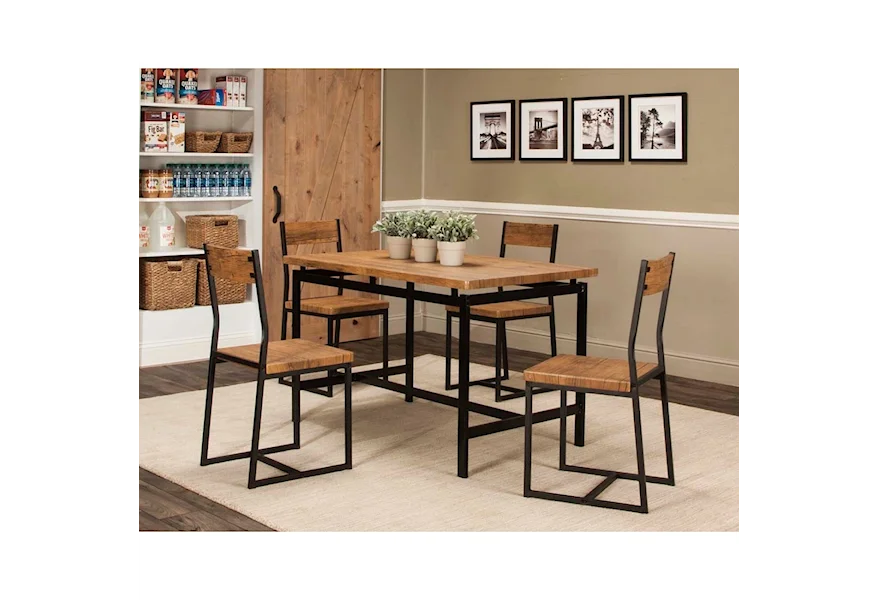 Adler 5-Piece Table and Chair Set by Cramco, Inc at Corner Furniture