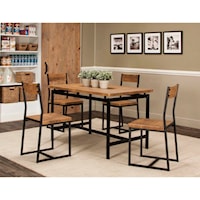 Transitional 5-Piece Dining Table and Chair Set
